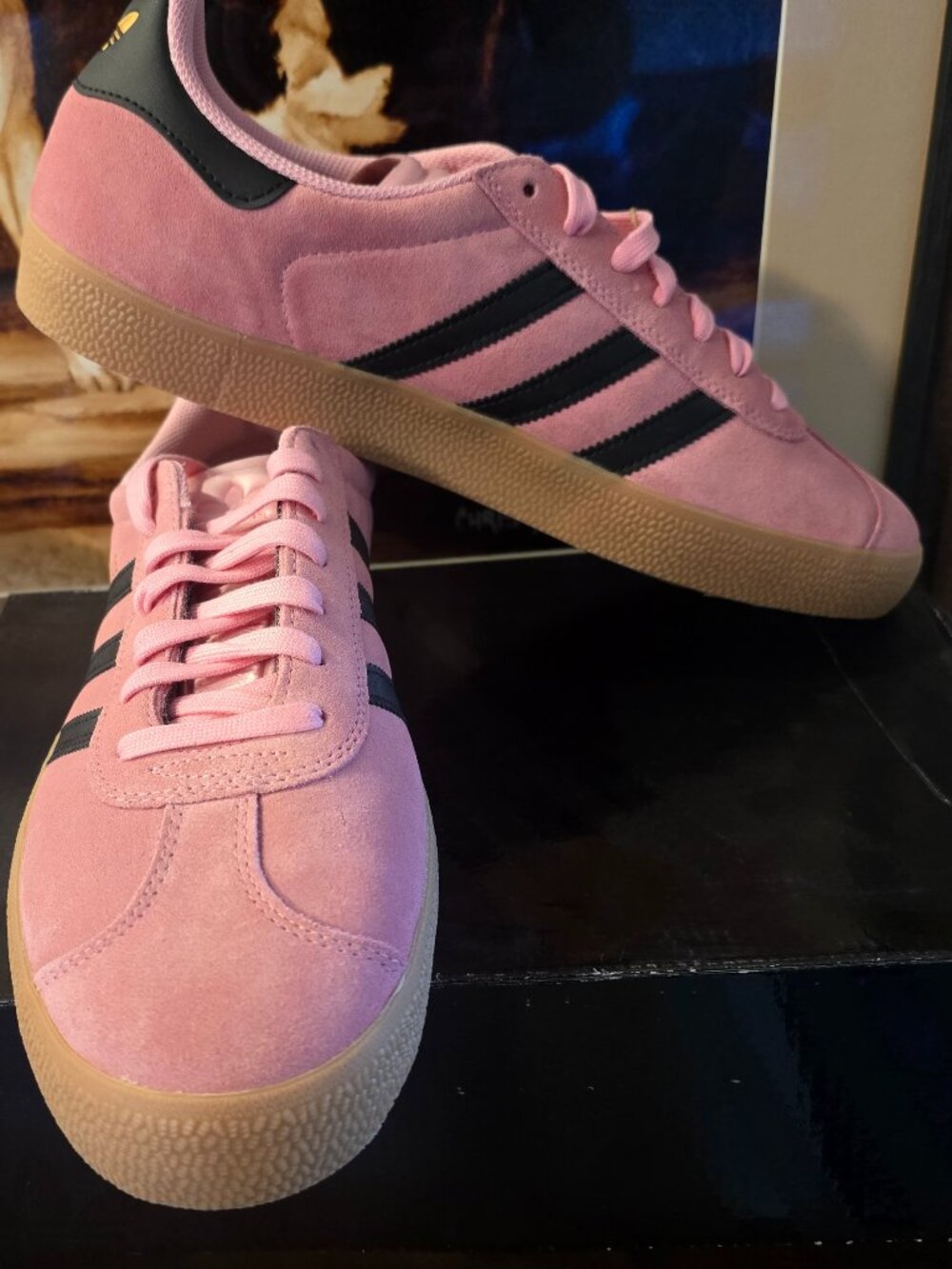 adidas Gazelle ADV Light Pink / Core Black Skateboarding JR7106 Mens Sz 10.5